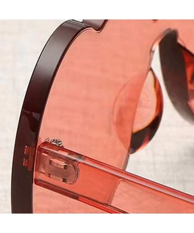 Heart Shaped Rimless Sunglasses Transparent Candy Color Frameless Glasses for Women Girls Party Gifts - Coffee - C0190HU7UL0 ...