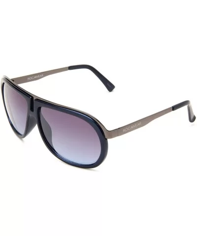 Men's R1157 Aviator Sunglasses - Blue Metallic - CK11761840L $71.78 Aviator