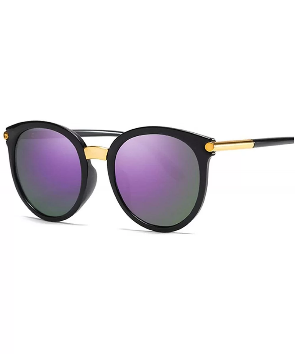 Cat Eye Sunglasses Women Ladies Fashion Cheap Designer Mirror Lens Cateye Sun Glasses Female Shades - Purple - CV198ZZD5XL $5...