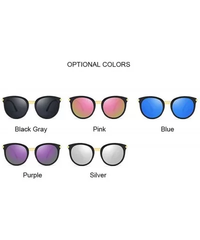 Cat Eye Sunglasses Women Ladies Fashion Cheap Designer Mirror Lens Cateye Sun Glasses Female Shades - Purple - CV198ZZD5XL $5...