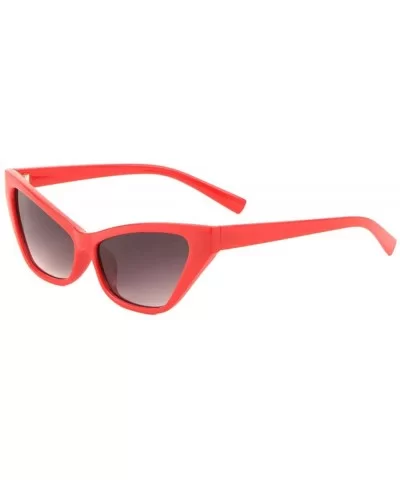 Retro Sharp Cat Eye Diagonal Top Frame Sunglasses - Red - CE197W229IH $19.63 Cat Eye