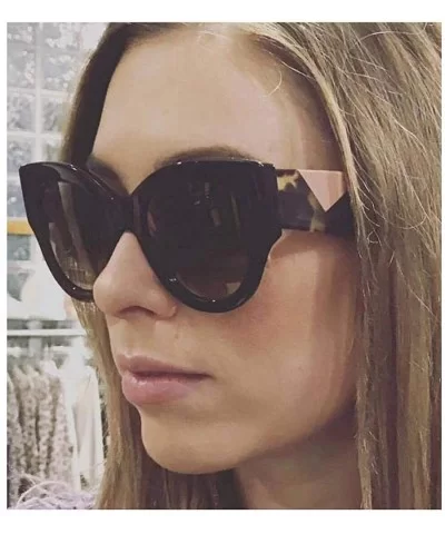 Luxury Sunglasses Women Big Frame Gradient UV400 Sexy Ladies Sunglases 0263 C5 - 0263 C5 - CJ18XAKXH3G $14.94 Aviator