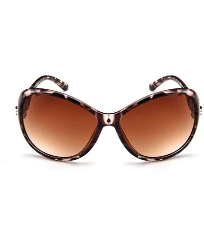 Vintage Polarized Oval shape Sunglasses for Women Classic Designer Style UV400 Protection Frame - CP1960S56TR $12.49 Oval