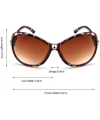 Vintage Polarized Oval shape Sunglasses for Women Classic Designer Style UV400 Protection Frame - CP1960S56TR $12.49 Oval