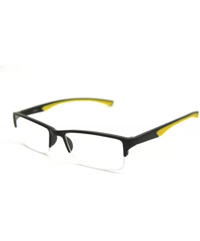 6904 SECOND GENERATION Semi-Rimless Flexie Reading Glasses NEW - Yellow - CE12DMY9J1D $27.46 Semi-rimless