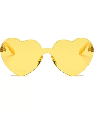 Heart shaped Sunglasses Integrated Eye wear - D - C818DQUNNQG $12.62 Sport