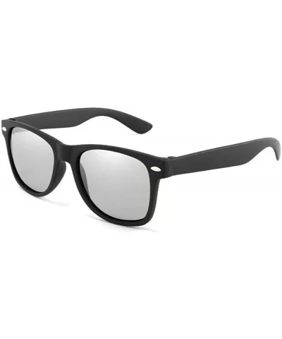 Fashion Classic Men's Square Frame Discoloration Polarized Sunglasses Ultra light - Black - CM18X9GRS83 $20.35 Square