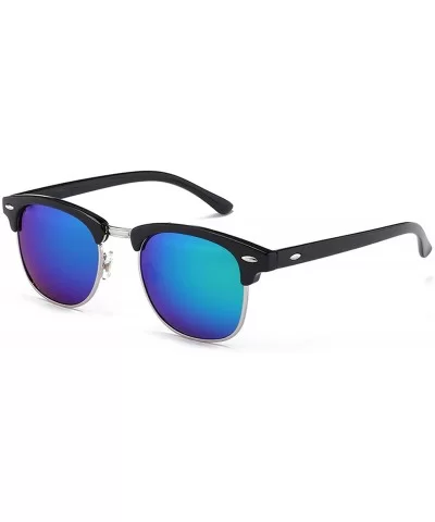 Fashion Semi RimlPolarized Sunglasses Men Women Half Frame Sun Glasses Classic Oculos De Sol UV400 - C71985EDGMG $26.82 Round