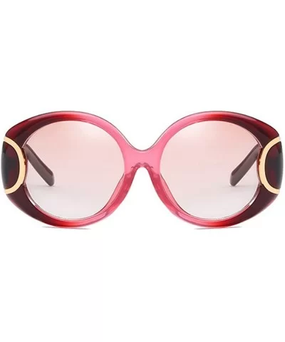 New metal buckle women's European and American style sunglasses - Pink - CH18GA22I69 $15.97 Oval