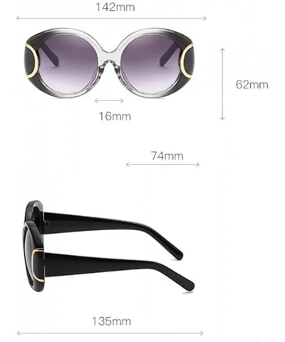 New metal buckle women's European and American style sunglasses - Pink - CH18GA22I69 $15.97 Oval