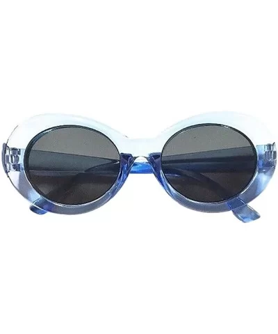 Retro Vintage Clout Goggles Unisex Sunglasses Rapper Oval Shades Grunge Glasses - F - CG193XIEQWH $13.33 Sport