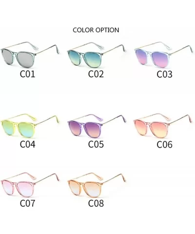 Sun Glasses Colored Shades Round Sunglasses for Women Tinted Lens Circle Ladies Pink Eyeglasses - C07 - CW18W7C5Q56 $36.08 Round