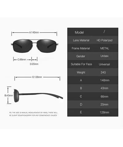 Polarized Sunglasses for Men Classic Rectangle Sun Glasses Aluminum Magnesium Frame UV400 Driving Goggles - C018XO46QRC $17.3...