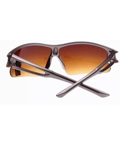 Crazy High Explosion-Proof Profile Sport Cycling Triathlon Sunglasses - Brown Frame Brown Lenses - 7D453633338 $12.59 Goggle