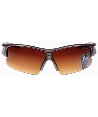 Crazy High Explosion-Proof Profile Sport Cycling Triathlon Sunglasses - Brown Frame Brown Lenses - 7D453633338 $12.59 Goggle