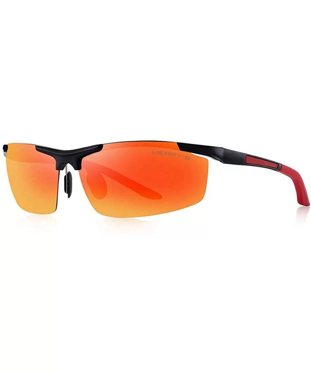 DESIGN Men Classic Aluminum Alloy Sunglasses HD Polarized Sunglasses C01 Black - C08 Red - CT18XN900NK $24.96 Aviator