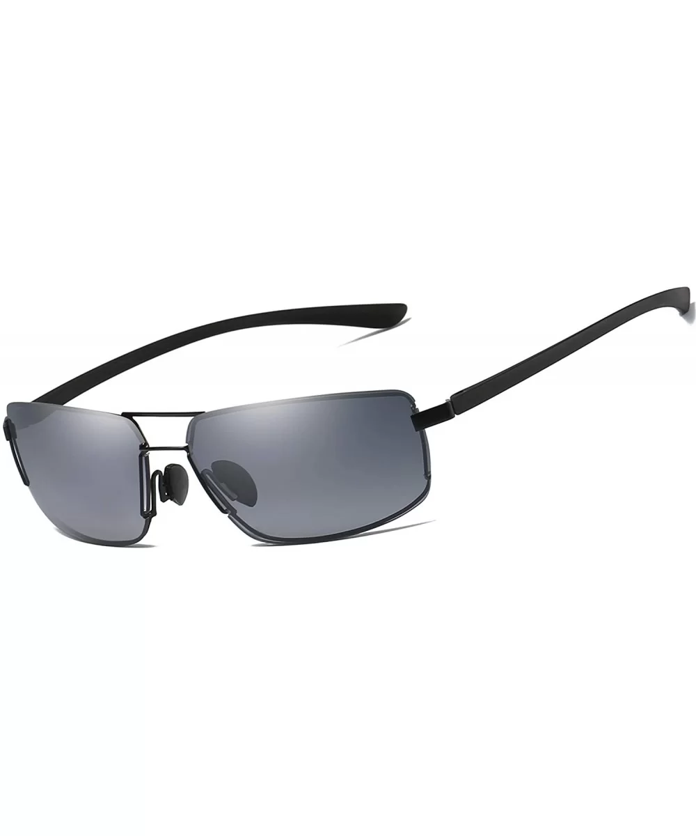 Fashion Lightweight Mens Sunglasses Driving Fishing Golf Sunglasses for Men Women - Black/Gray - C718UL0YX4S $24.86 Square