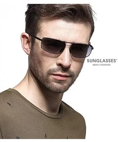 Fashion Lightweight Mens Sunglasses Driving Fishing Golf Sunglasses for Men Women - Black/Gray - C718UL0YX4S $24.86 Square