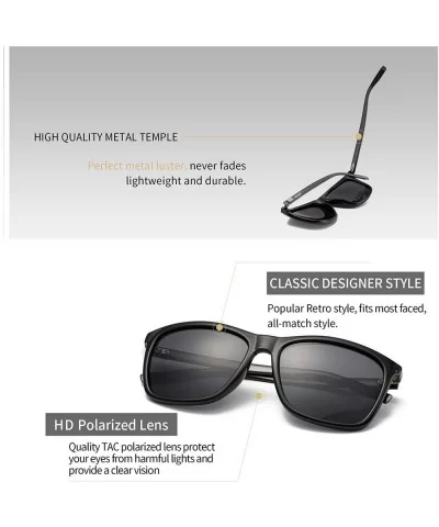 Unisex Polarized Sunglasses Classic Men Retro UV400 Brand Designer Square Al Mg Alloy Frame Sun glasses UV400 - CK1948SO5DG $...