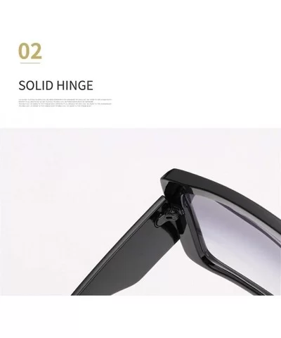 Trendy Square Sunglasses for Women Oversized Plastic Frame Sunglasses UV Protection - Black Grey - CI190L30M25 $17.54 Square