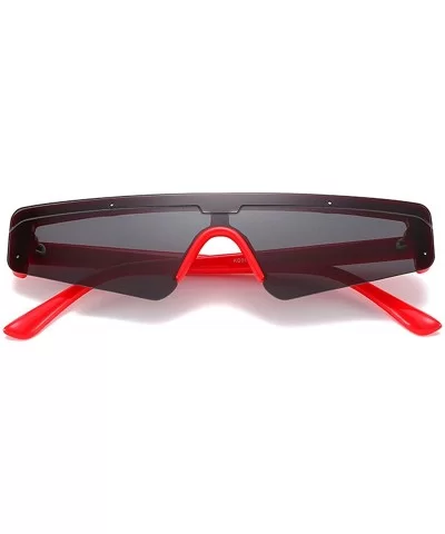 Sunglasses for Women PC UV400 Sun glasses - Red Gray - CG18SARW0YY $22.34 Oversized