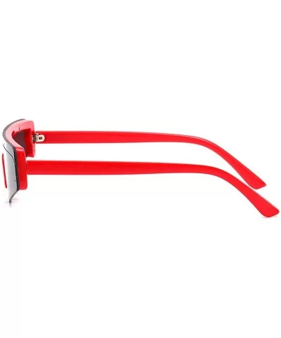 Sunglasses for Women PC UV400 Sun glasses - Red Gray - CG18SARW0YY $22.34 Oversized