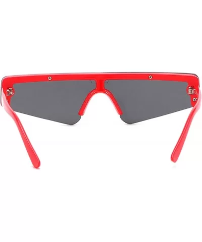 Sunglasses for Women PC UV400 Sun glasses - Red Gray - CG18SARW0YY $22.34 Oversized