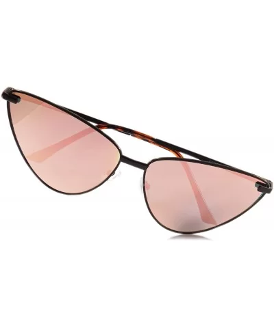 Single or 2 Pack Pink Mirrored Flat Lens Sunglasses Women - Black/ Foxy Cat Eye - CG18688RSTA $17.57 Oversized