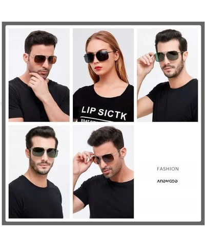 Aviator Sunglasses for Men Women Polarized UV400 Protection Sun Glasses AVALON - Square - Polarized G15 - C818H9C0S77 $19.71 ...