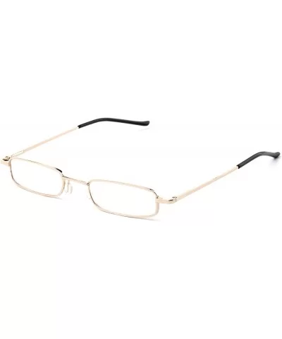 Fashion Reading Glasses Portable Aluminum - Gold - CB11LGU1PVD $12.92 Rectangular