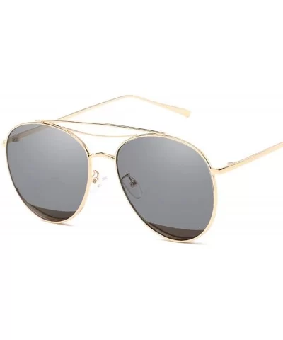 Classic style Irregular Circle Sunglasses for Men and Women Metal PC UV400 Sunglasses - Grey - CJ18SARISRL $34.56 Sport