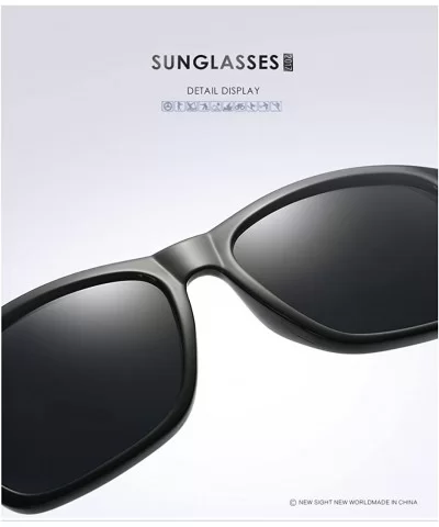 Fashion Driving Sunglasses for Men Polarized Brand Sun Glasses women classic - Black/Black - CV1852YEKIL $15.79 Square