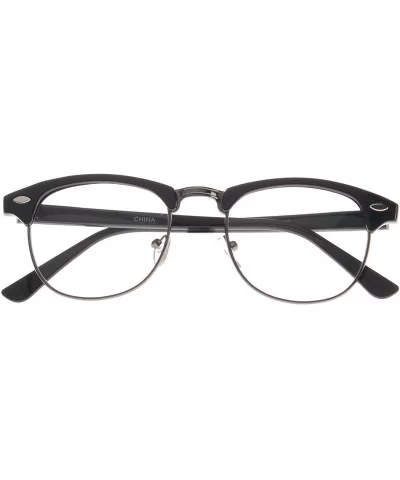 Soho Retro Square Fashion Sunglasses - Black - CY11OJZAYKJ $11.60 Square