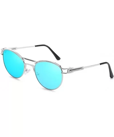 Fashion Driving Polarized Sunglasses for Men Metal Frame Ultra Light - Blue Color - C6180A3TSXK $47.93 Wrap