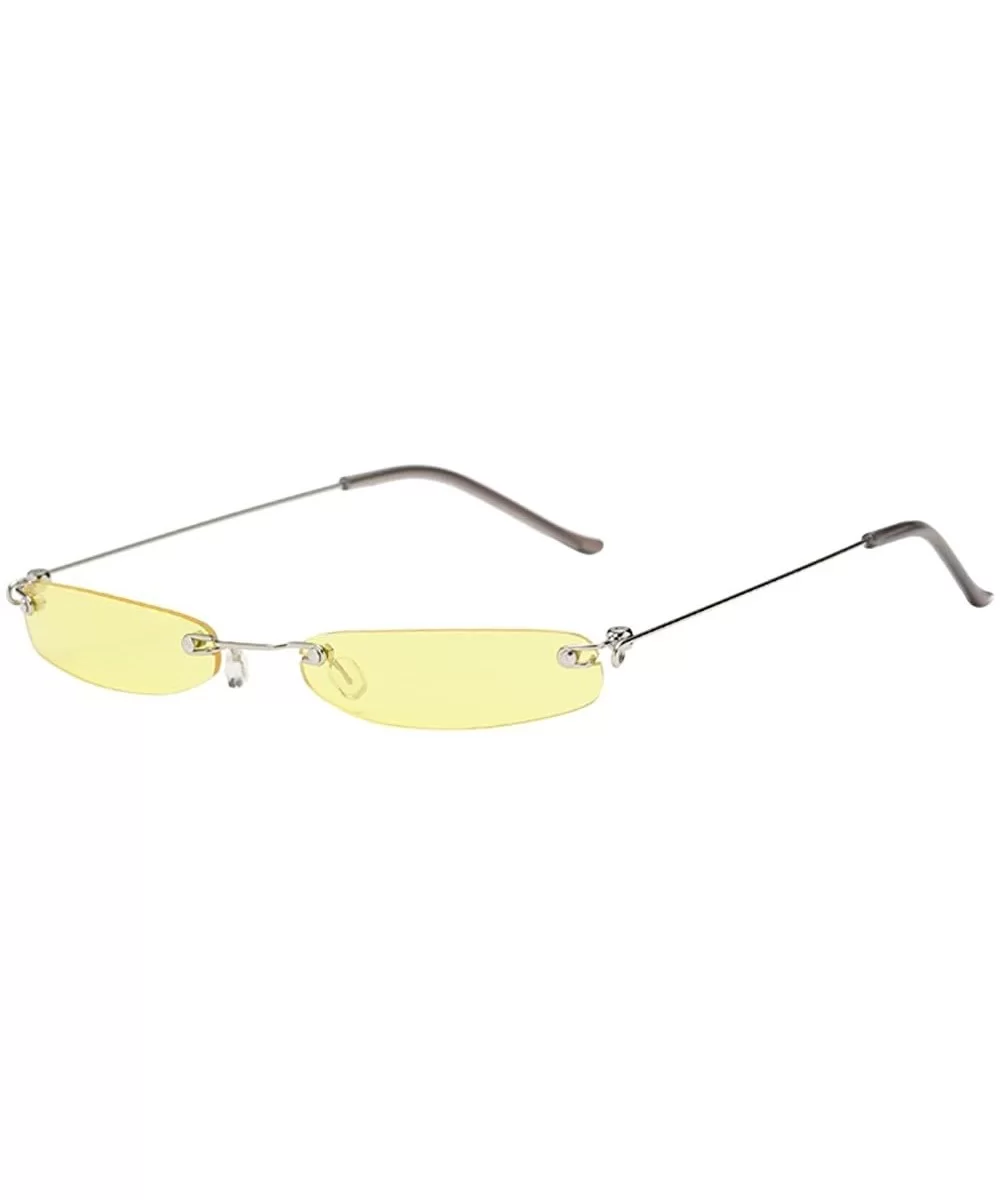 Sunglasses Rectangular Rimless Lightweight - Multicolord - C418QIL432H $11.71 Goggle