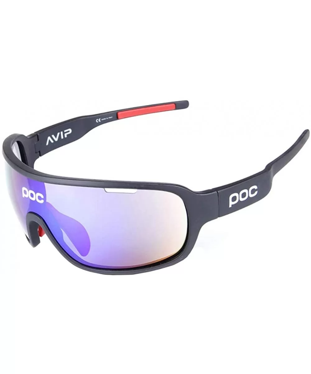 Polarized Cycling Sunglasses Driving Bike Glasses Sports UV Protection - Black - CP18RD8ART5 $42.26 Sport