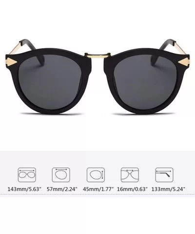 Sun Glasses Cat Eye Sunglasses Retro Eyewear Women Arrow Decoration Metal Temple Sun Glasses-1 - CP199HXMLIO $40.26 Goggle