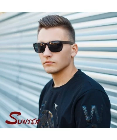 Polarized Sunglasses for Men Retro Classic Square Frame Shades SR003 - C518TR7R9I4 $26.83 Square