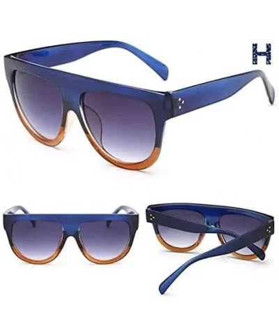 Men Women Square Vintage Mirrored Sunglasses Eyewear Outdoor Sports Fashion Sunglasses - H - CK18SQ26Y23 $11.38 Goggle