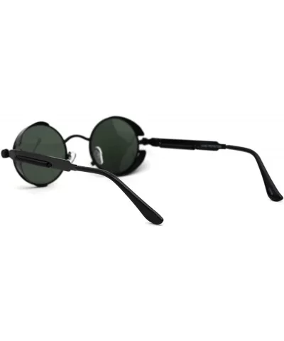 Ultra Narrow Kid Size Steam Punk Round Circle Lens Victorian Sunglasses - Black Green - C718WUUG568 $21.33 Round