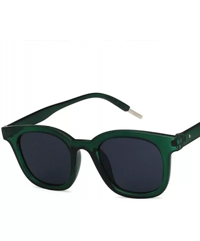 Unisex Sunglasses Fashion Bright Black Grey Drive Holiday Square Non-Polarized UV400 - Green Grey - CJ18RI0TSUW $12.23 Square