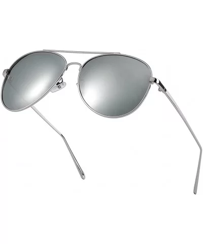 Classic Aviator Sunglasses for Men UV 400 Protection Polarized Mens Women Sunglasses 8036 - CT18UW9KY86 $18.61 Round