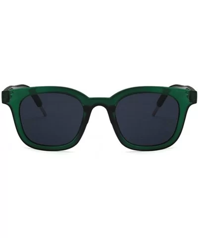 Unisex Sunglasses Fashion Bright Black Grey Drive Holiday Square Non-Polarized UV400 - Green Grey - CJ18RI0TSUW $12.23 Square