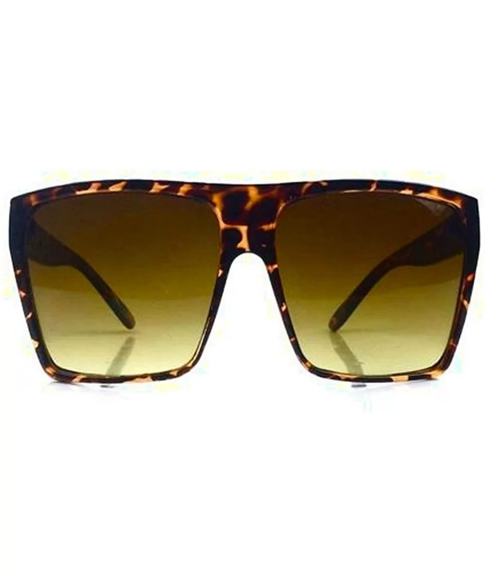 Women Sunglasses Aviator Flat - Havana Tortoise - CN1945XN84H $26.47 Aviator