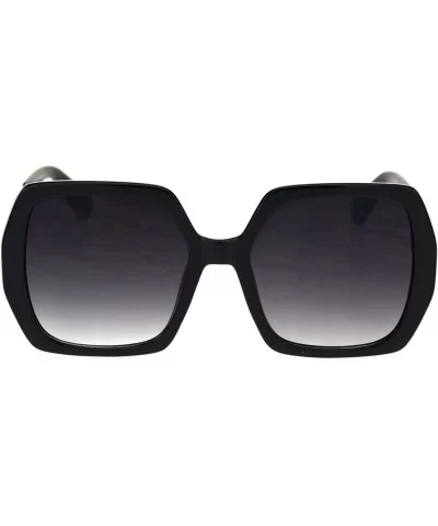 Womens Oversized Square Sunglasses Classic Designer Style UV 400 - Black Silver (Smoke) - C718AT34MH9 $16.73 Square