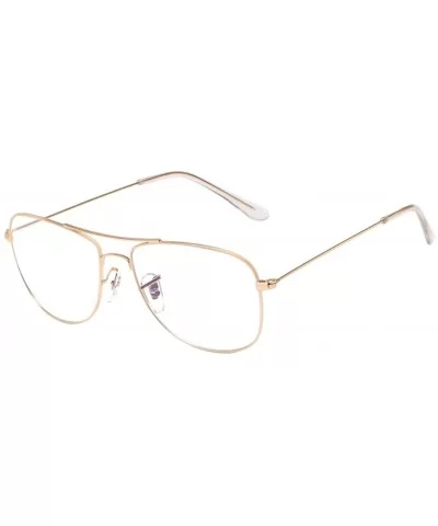 Mens Womens Metal Frame Sunglasses Ocean Color Unisex Eyeglasses for Summer - Gold - C11808KKALU $19.85 Sport