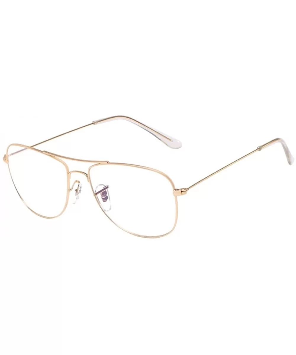 Mens Womens Metal Frame Sunglasses Ocean Color Unisex Eyeglasses for Summer - Gold - C11808KKALU $19.85 Sport