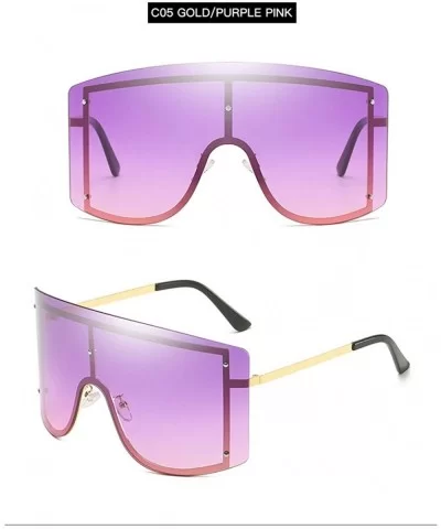 Oversized Gradient Sunglasses Anti-UV400 Cycling Goggle Men Women for Driving Fishing Baseball Running Hiking - CW18X9H9I0G $...