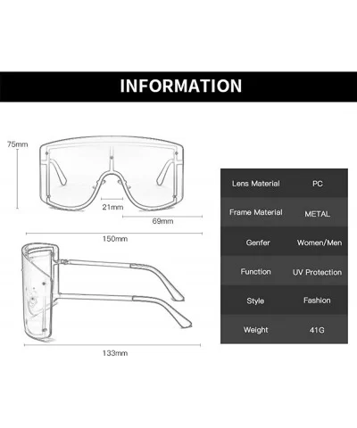 Oversized Gradient Sunglasses Anti-UV400 Cycling Goggle Men Women for Driving Fishing Baseball Running Hiking - CW18X9H9I0G $...