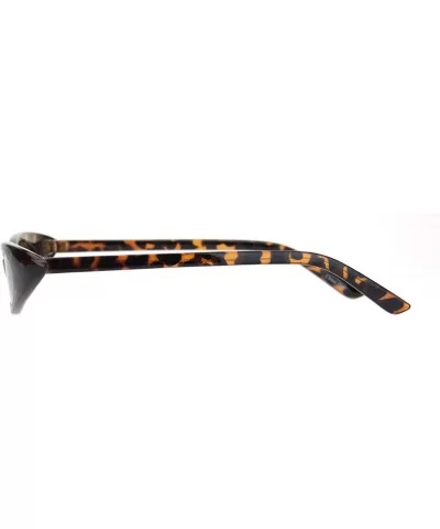 Womens Mod Narrow Thick Plastic Cat Eye Goth Sunglasses - Tortoise Brown - C718MILZSE6 $12.11 Cat Eye